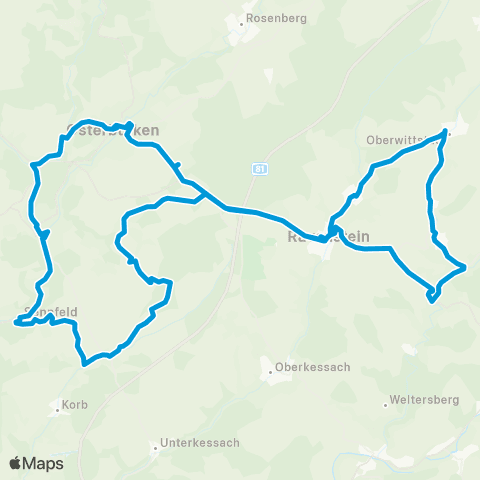 VRN Neckar-Odenwald Osterburken - Ravenstein - Adelsheim - Osterburken map