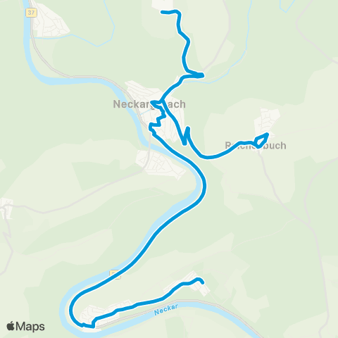 VRN Neckar-Odenwald Binau Bahnhof - Binau - Neckargerach - Reichenbuch map