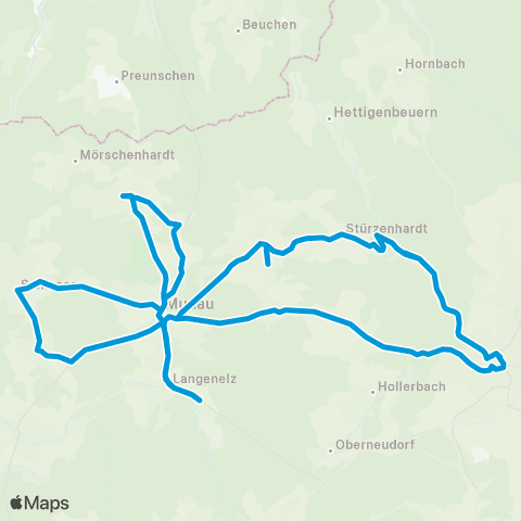 VRN Neckar-Odenwald Buchen - Hettigenbeuern - Mudau - Buchen map