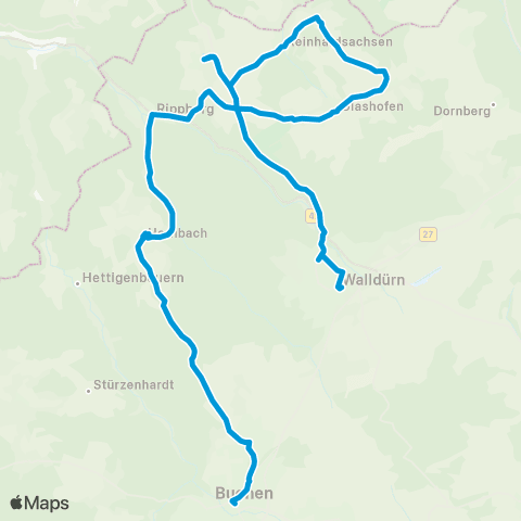 VRN Neckar-Odenwald Buchen - Walldürner Höhe - Walldürn map
