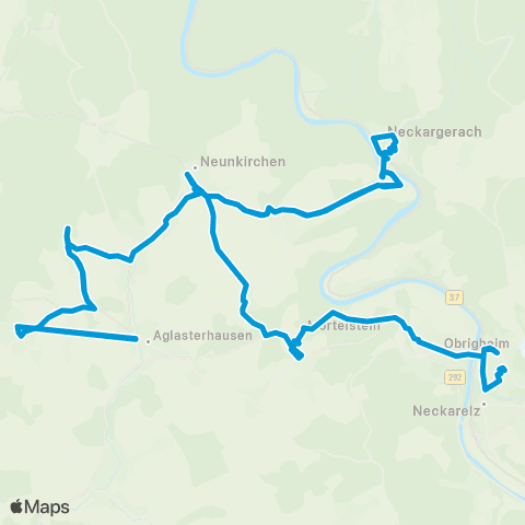 VRN Kleiner Odenwald Aglasterhausen-Breitenbronn-Neunkirchen-Michelbach map