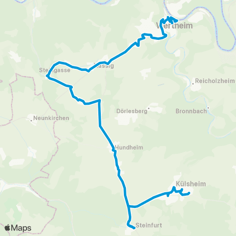 Verkehrsverbund Rhein-Neckar Wertheim - Külsheim map