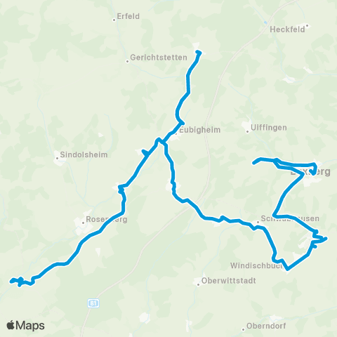 Verkehrsverbund Rhein-Neckar Boxberg - Ahorn - Osterburken map