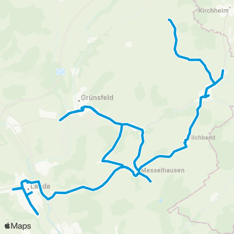 Verkehrsverbund Rhein-Neckar Lauda - Messelhausen - Wittighausen map