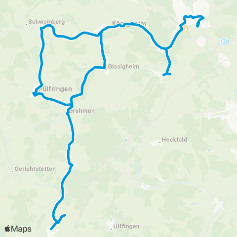 Verkehrsverbund Rhein-Neckar Tauberbischofsheim - Königheim - Buch - Eubigheim map