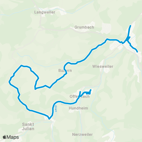 VRN Lauterecken - Hausweiler - Buborn - Deimberg - Kirrweiler - Obereisenbach - Offenbach-Hundheim map