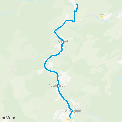 VRN Niederalben - Rathsweiler - Ulmet - Erdesbach - Altenglan map