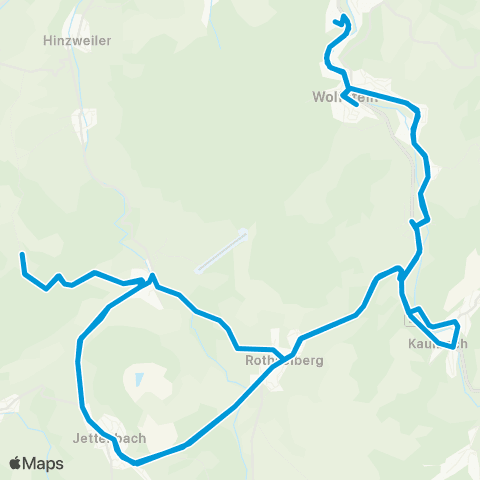 VRN Wolfstein - Immetshausen - Rutsweiler - Rothselberg - Jettenbach - Eßweiler - Kreimbach-Kaulbach - und zurück map