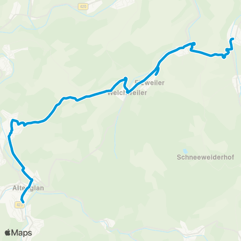 VRN Hinzweiler - Horschbach - Elzweiler - Welchweiler - Altenglan map