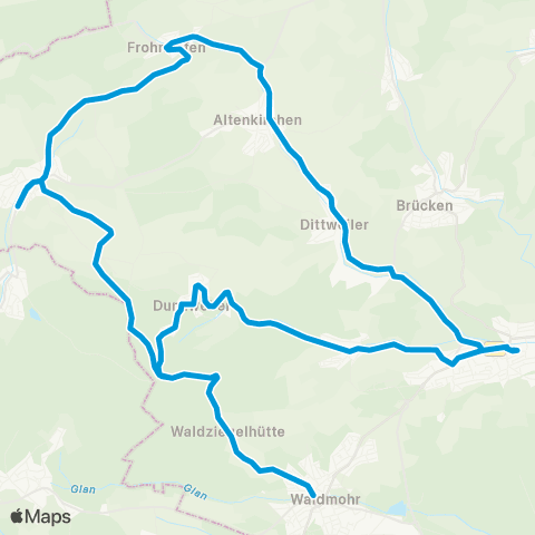 VRN Waldmohr - Schönenberg - Waldmohr map