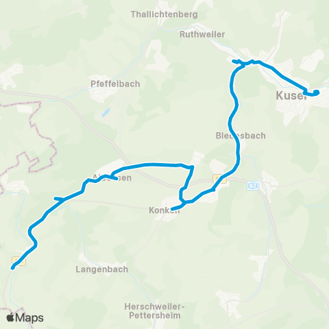 VRN Kusel - Diedelkopf - Bledesbach - Konken - Ehweiler - Albessen - Herchweiler - Selchenbach map