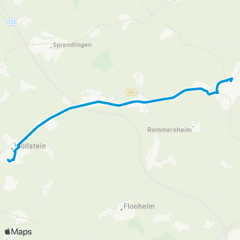 Verkehrsverbund Rhein-Neckar Wörrstadt - Wallertheim - Wöllstein map