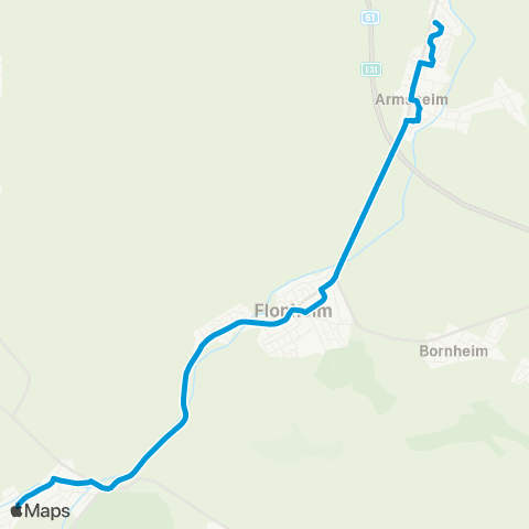 Verkehrsverbund Rhein-Neckar Armsheim - Flonheim - Wendelsheim map