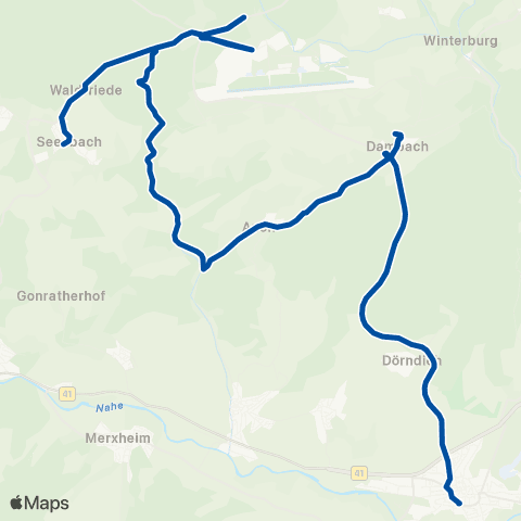 Rhein-Nahe Nahverkehrsverbund GmbH Bad Sobernheim - Seesbach / Winterbach map