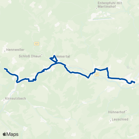 Rhein-Nahe Nahverkehrsverbund GmbH Kirn - Simmertal - Merxheim - Bad Sobernheim map