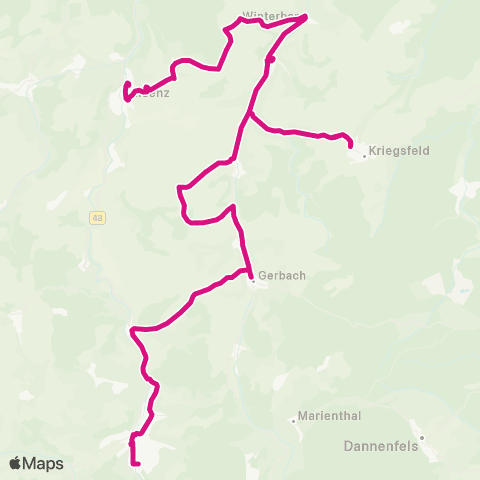 Reisedienst Krauss & Wolff Reisen GmbH Alsenz - Münsterappel - Gaugrehweiler - Rockenhausen map