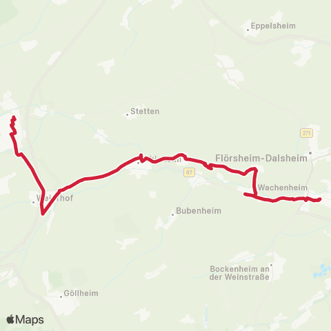 Reisedienst Krauss & Wolff Reisen GmbH Kirchheimbolanden - Zellertal - Monsheim map