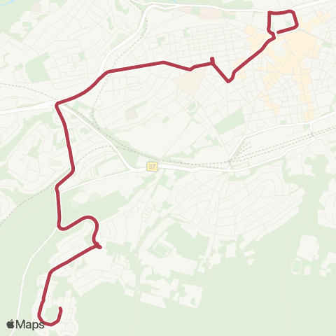 Stadtwerke Kaiserslautern Verkehrs-AG KL Stadtmitte - Rauschenweg - Uni-Wohngebiet map