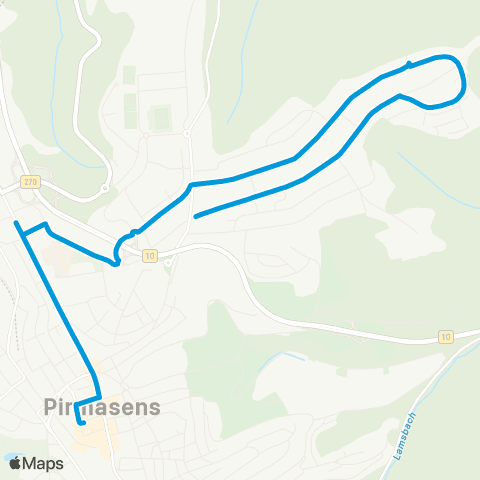 Verkehrsverbund Rhein-Neckar PS Exerzierplatz - Wasserturm - Exerzierplatz map