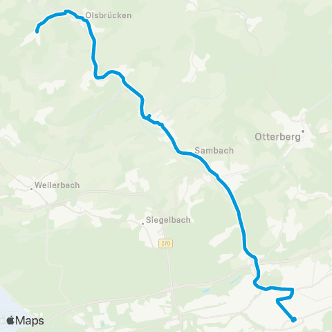 Verkehrsverbund Rhein-Neckar Kaiserslautern - Otterbach - Mehlbach - Frankelbach map