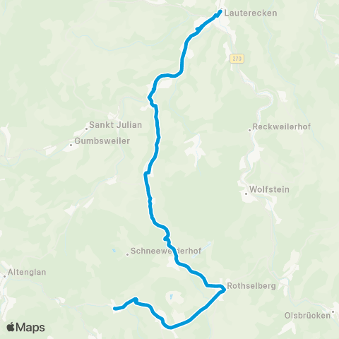 Verkehrsverbund Rhein-Neckar Lauterecken - Hinzweiler - Eßweiler map