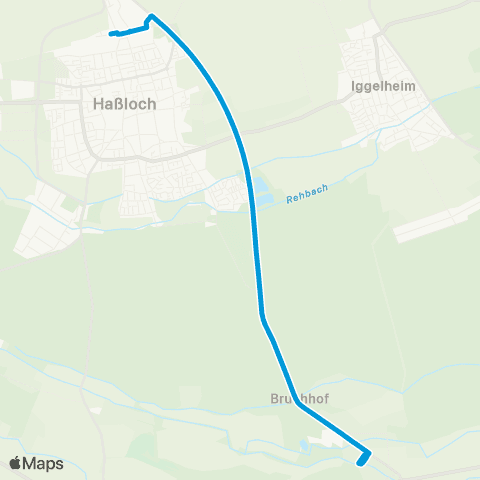 VRN Haßloch Bf - Plopsaland map