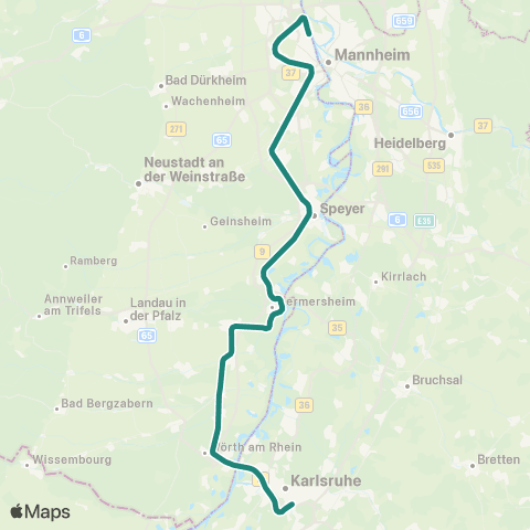 VRN BASF  Nord ↔︎ Ludwigshafen Hbf map