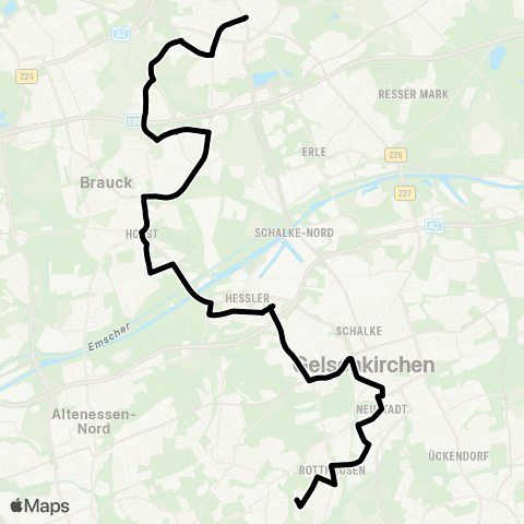 VRR Remscheid Mitte - Zentralpunkt - Mixsiepen - Bökerhöhe - Hasenberg - Lennep Mitte - Hackenberg - Lüttringhausen Mitte - Goldenberg - Clarenbach - Remscheid Mitte map