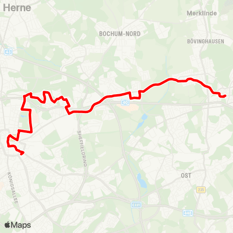 VRR DO-Lütgendortmund - BO-Harpen - Grumme - Rathaus - Bochum Hbf map