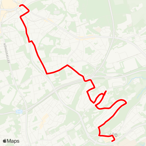 VRR BO-Querenburg - Steinkuhl - Bochum Hbf map