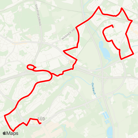 VRR BO-Querenburg - Laer - Langendreer-West - Werne map
