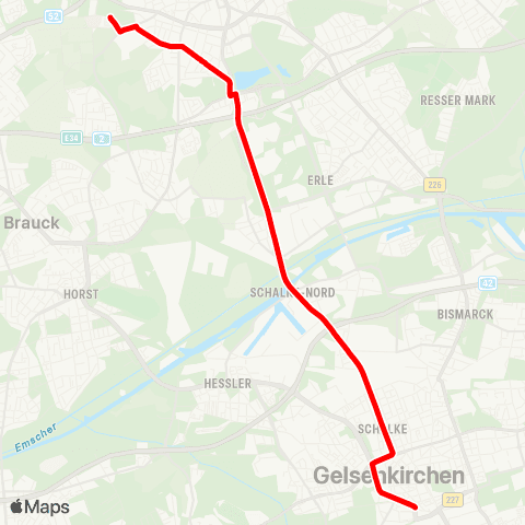 VRR Gelsenkirchen Hbf - Westfälische Hochschule map