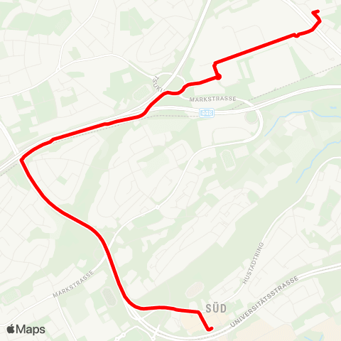 VRR Bochum Laer Mitte - O-Werk - Ruhr-Universität map
