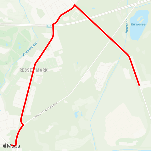 VRR Gelsenkirchen Erle Forsthaus - Neuer Weg map
