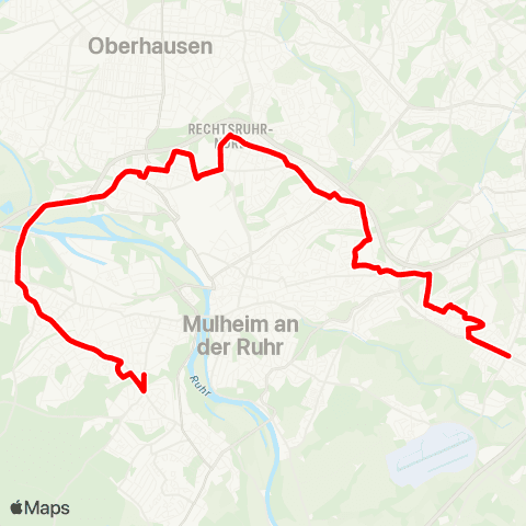 VRR Broich Friedhof - MH-Styrum - Winkhausen - MH-Heißen - E-Haarzopf map