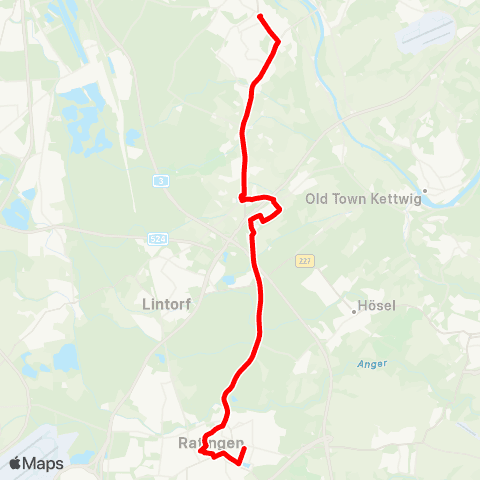 VRR Ratingen Ost S - MH-Selbeck - MH-Saarn map