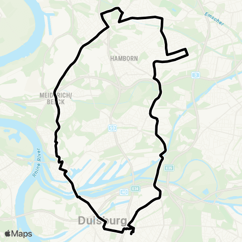 VRR Mülheim Stadtmitte - Dümpten - Heißen - Mülheim Stadtmitte map