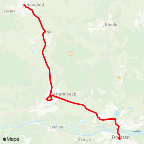 VRR Dorsten - Schermbeck - Raesfeld map