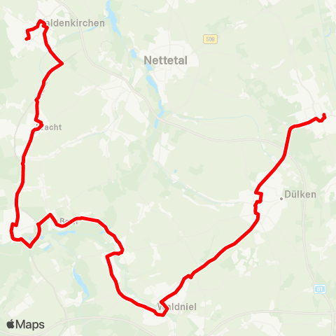 VRR Uedem - Weeze - Goch map