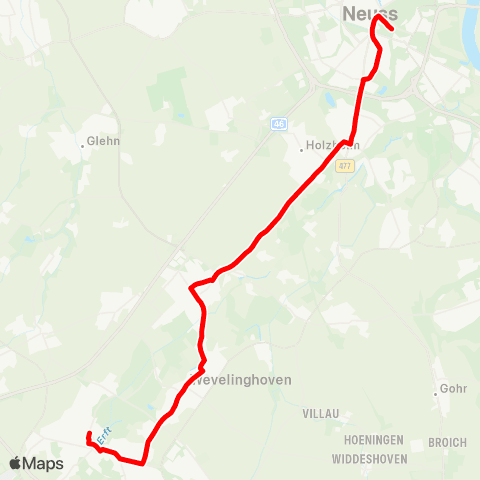 VRR Neuss - Grevenbroich map