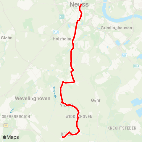 VRR Rommerskirchen - Grevenbroich - Neuss map