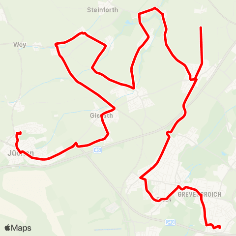 VRR Grevenbroich - Bedburdyck - Gierath - Jüchen map