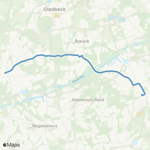 VRR Bottrop ZOB Berliner Platz - Gelsenkirchen Hbf map