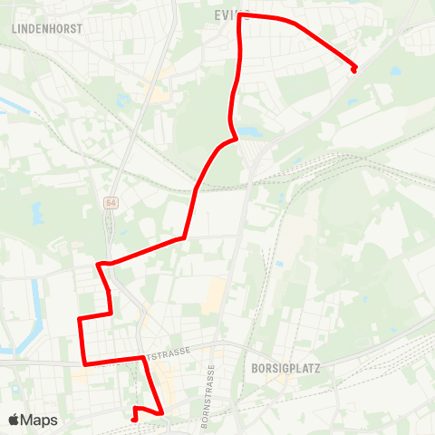VRR Schulte Rödding - Dortmund Hbf map