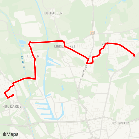 VRR DO-Mengede Bf - Schulte Rödding map