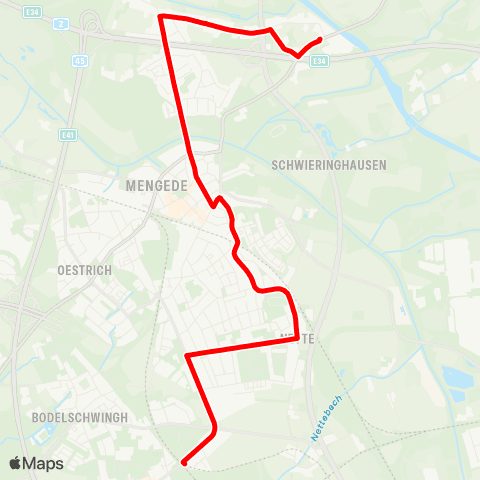 VRR Im Siesack - Schulzentrum Nette map