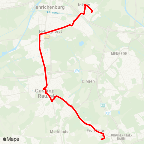 VRR Ickern Nord - Kirchlinde Zentrum map