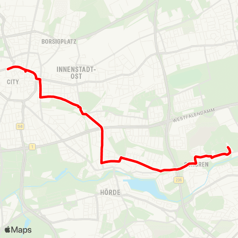 VRR Dortmund Hbf - Bergmeisterstraße map