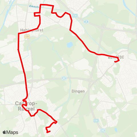 VRR DO-Mengede Bf - Schwerin Seniorenheim map