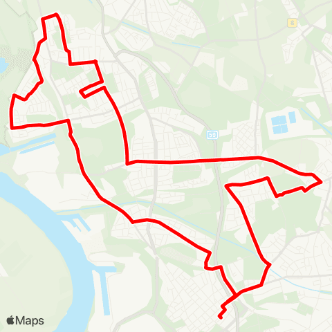 VRR DU-Marxloh - DU-Röttgersbach - OB-Holten - DU-Wehofen - Walsum - Overbruch - Fahrn - DU-Marxloh map